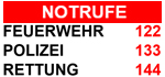 Notrufe und wichtige Nummern